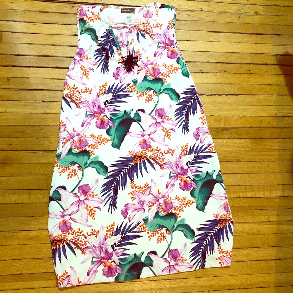 Tommy Bahama resortwear dress. Tropical print.